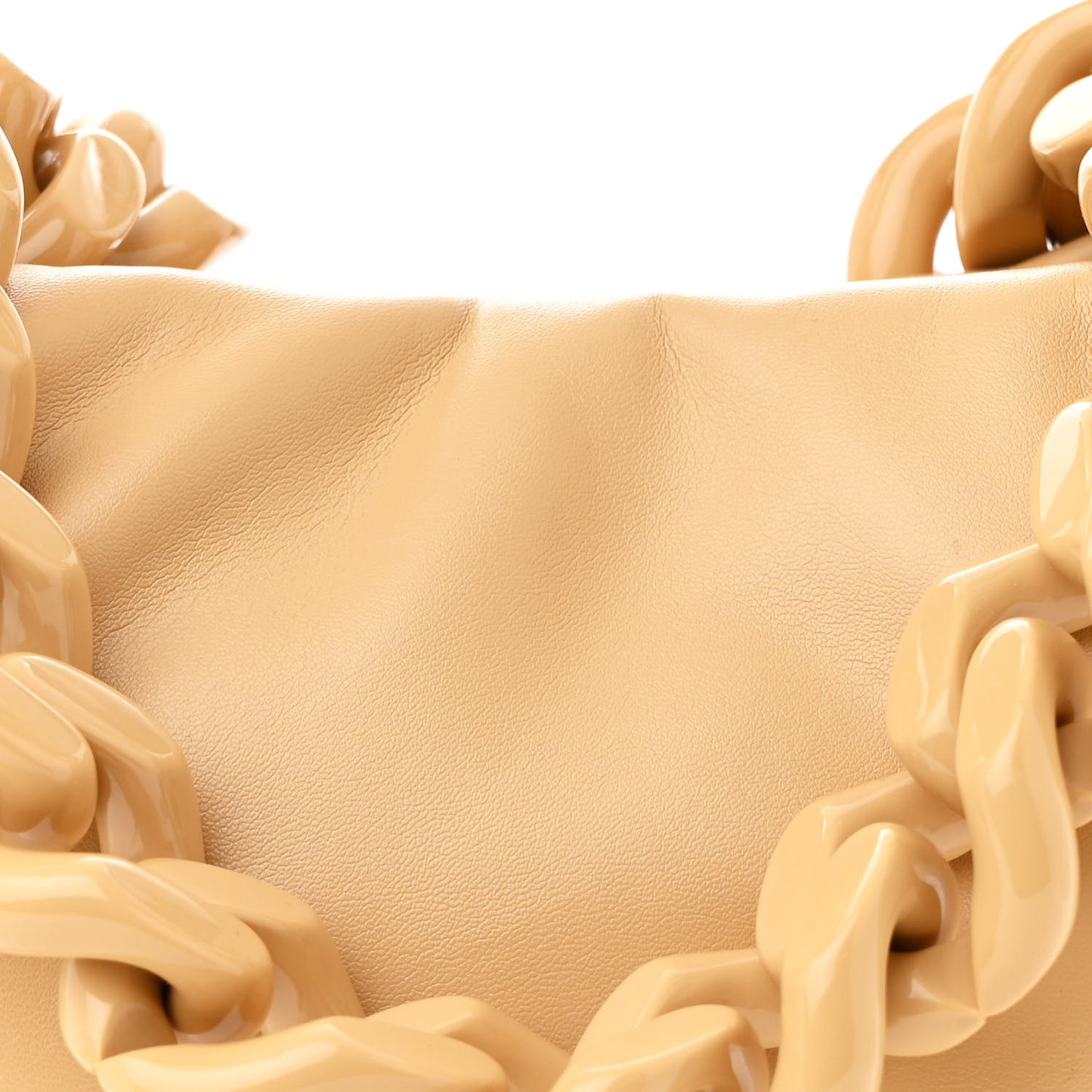 Eco Alter Nappa Small Frayme Puffer Shoulder Bag Beige