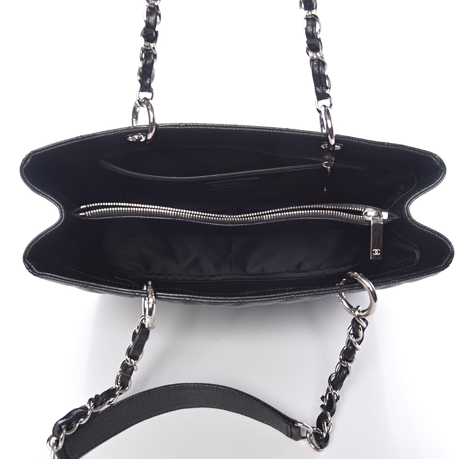 Chanel Caviar Quilted Grand Shopping Tote GST Black 5 of 9