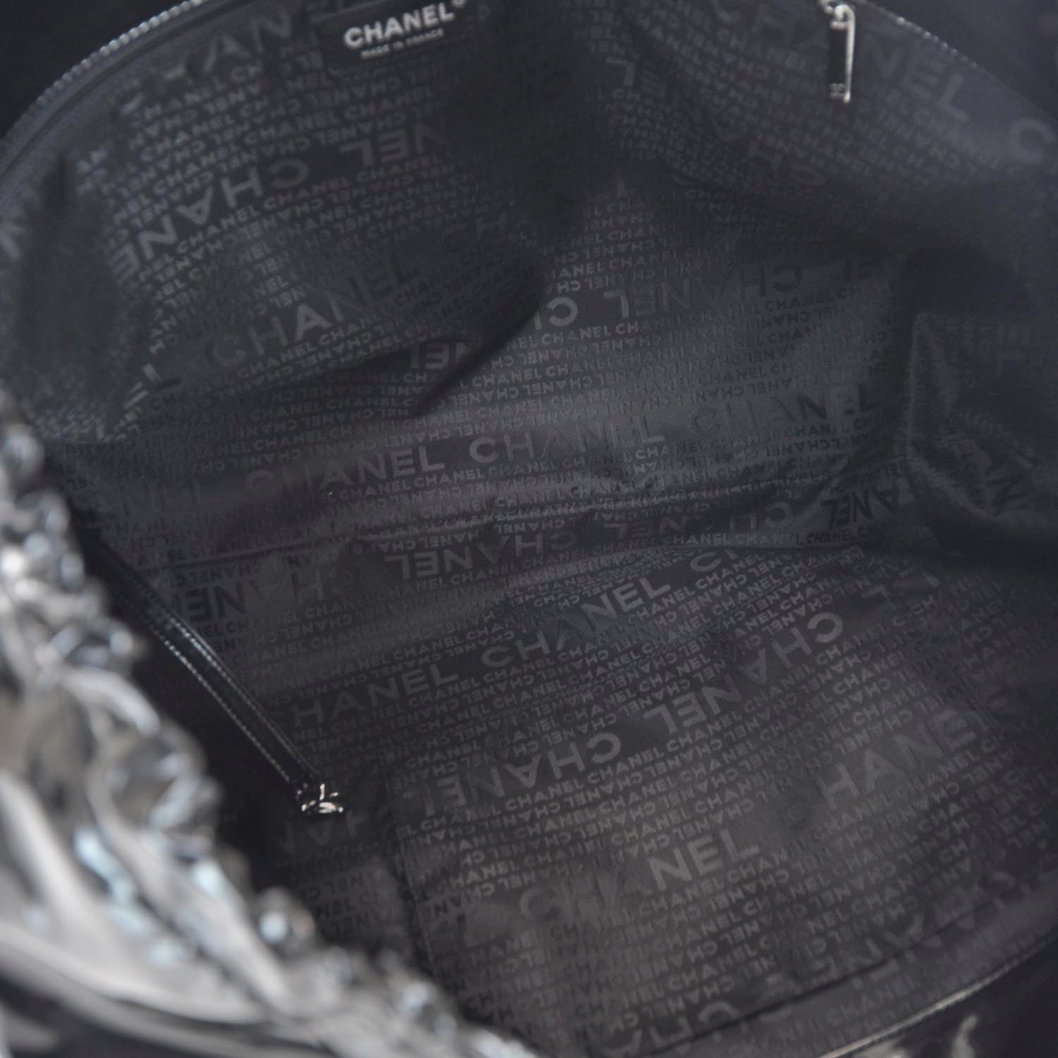 Chanel Vinyl XL Coco Cabas Black 5 of 7