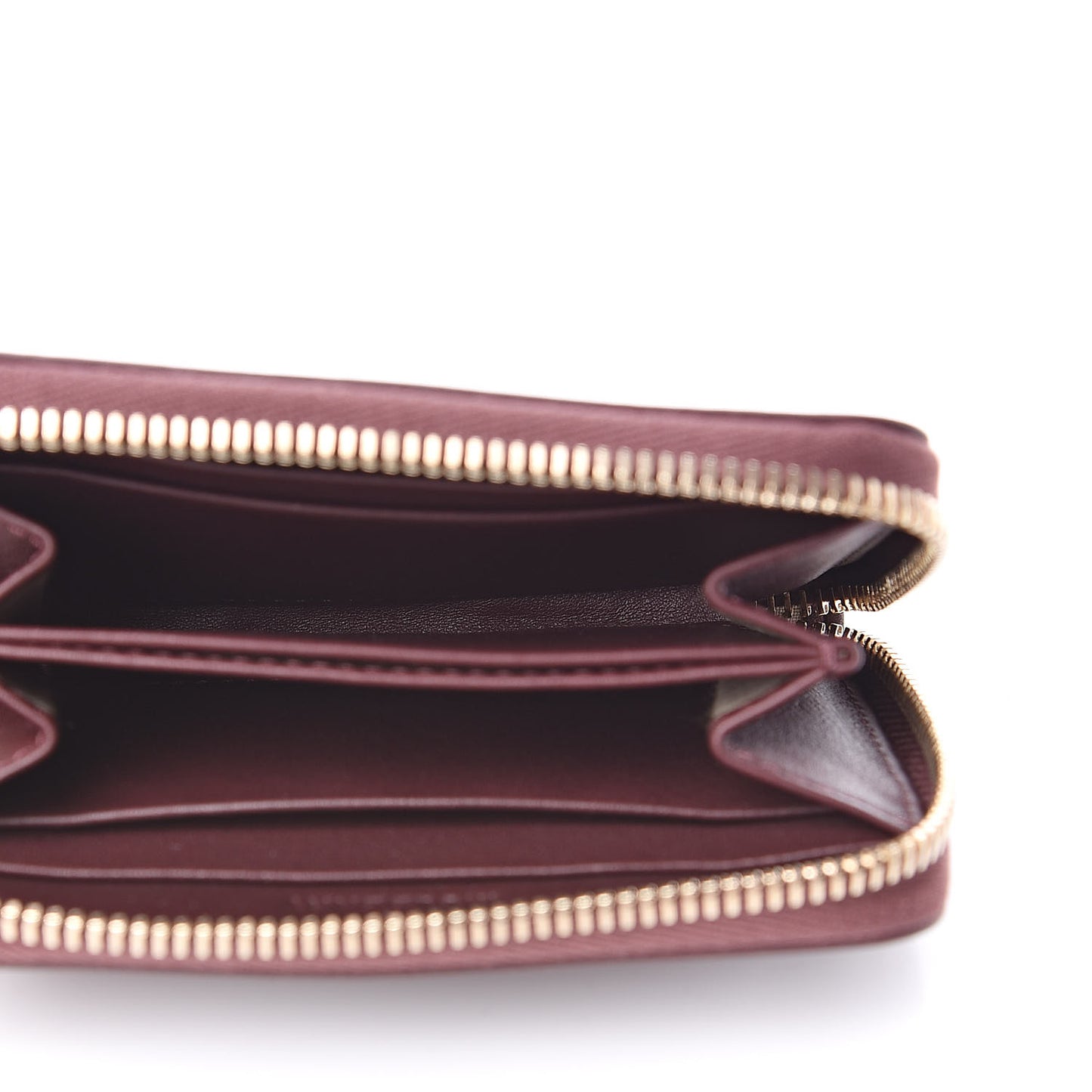 Silky Calf Cara Delevigne Zip Around Small Wallet Oxblood