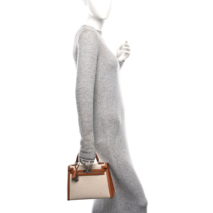 Hermes Toile H Swift Kelly Sellier 25 Ecru Gold 2 of 13