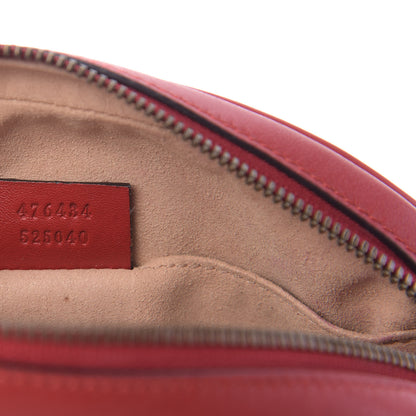 Gucci Calfskin Matelasse GG Marmont Belt Bag 85 34 Hibiscus Red 9 of 10