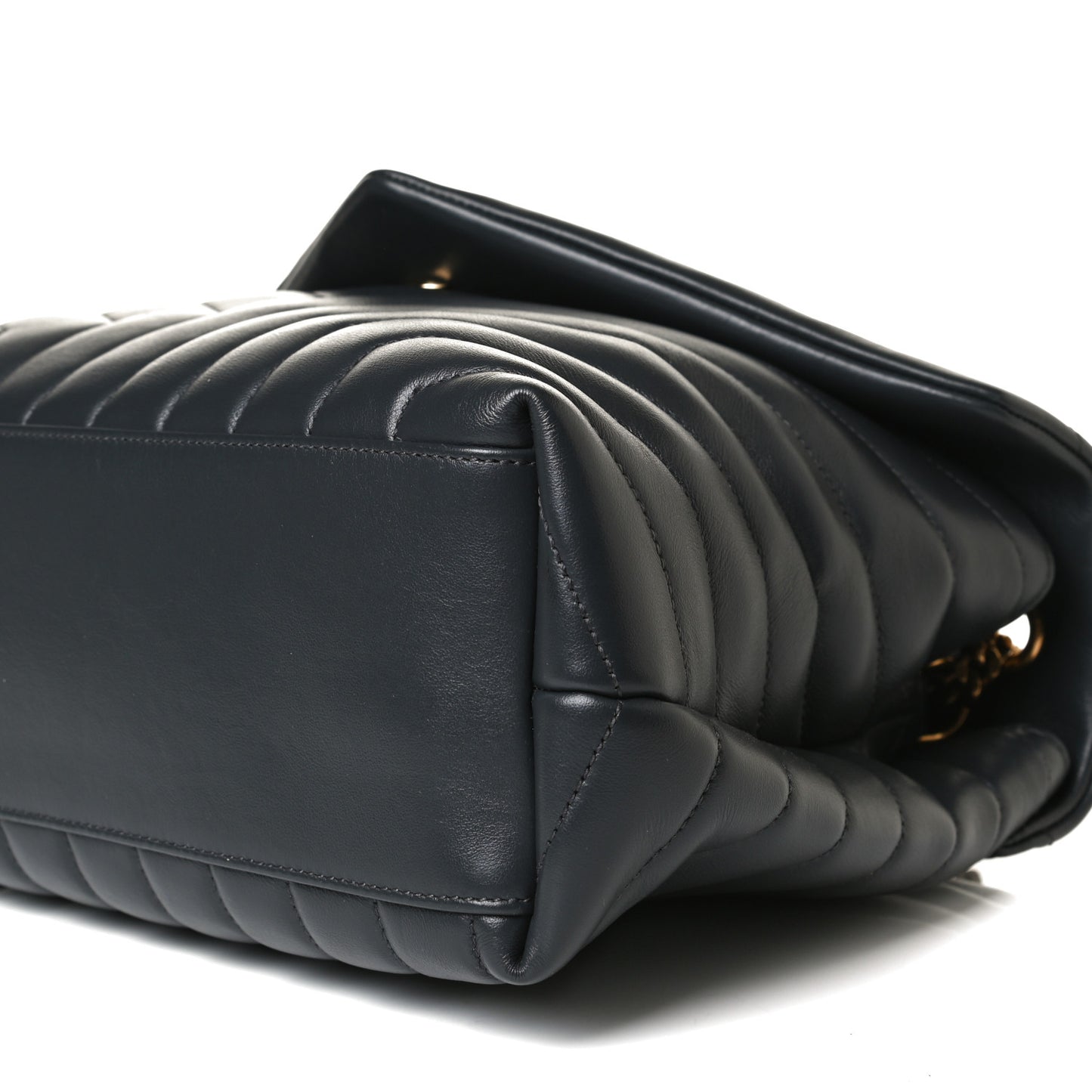 Calfskin Y Quilted Monogram Medium Loulou Chain Satchel Storm