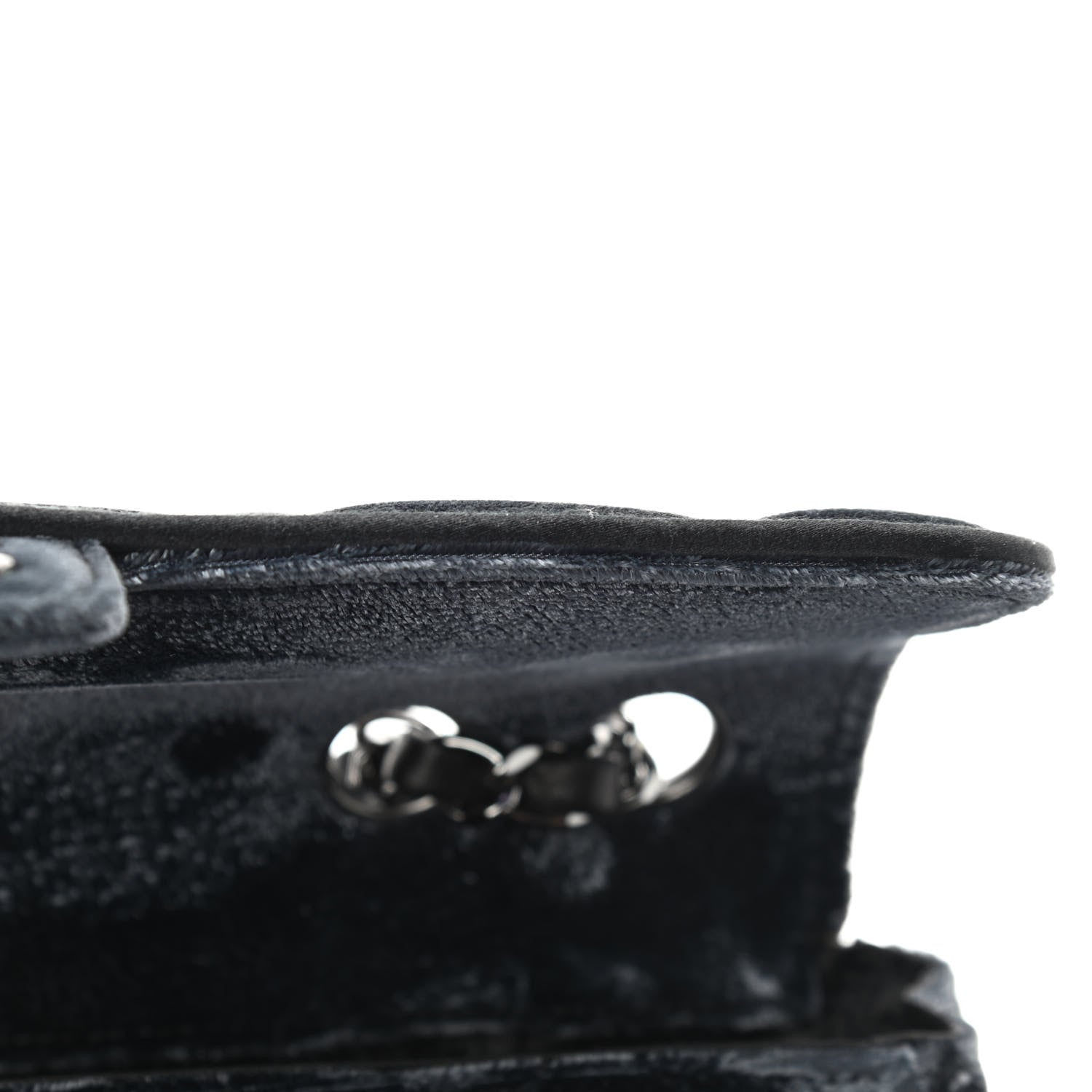 Chanel Velvet Quilted East West Flap Black 8 of 12