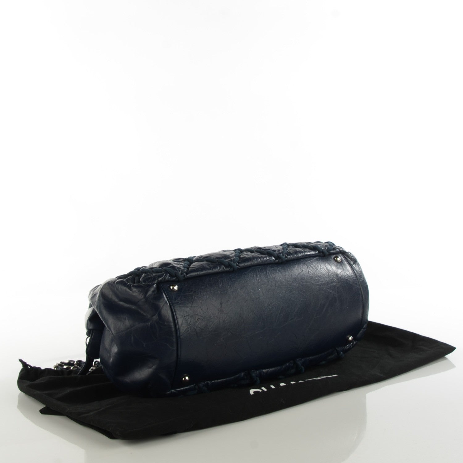 Chanel Calfskin Ultra Stitch Bowler Navy 4 of 9