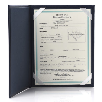 Tiffany Platinum Diamond .19ct Solitaire Engagement Ring 51 5.75 6 of 6