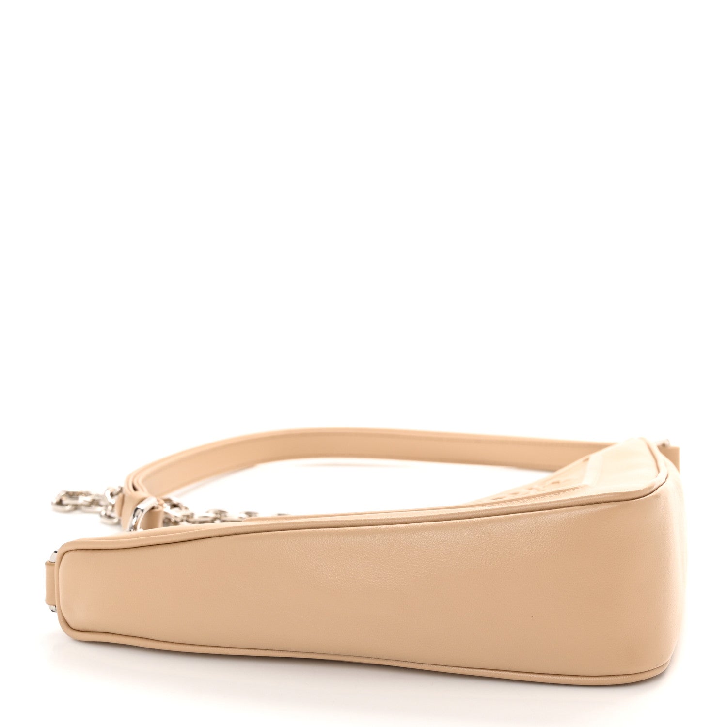 Prada Grace Lux Triangle Logo Embossed Mini Triangle Bag Sabbia 4 of 11