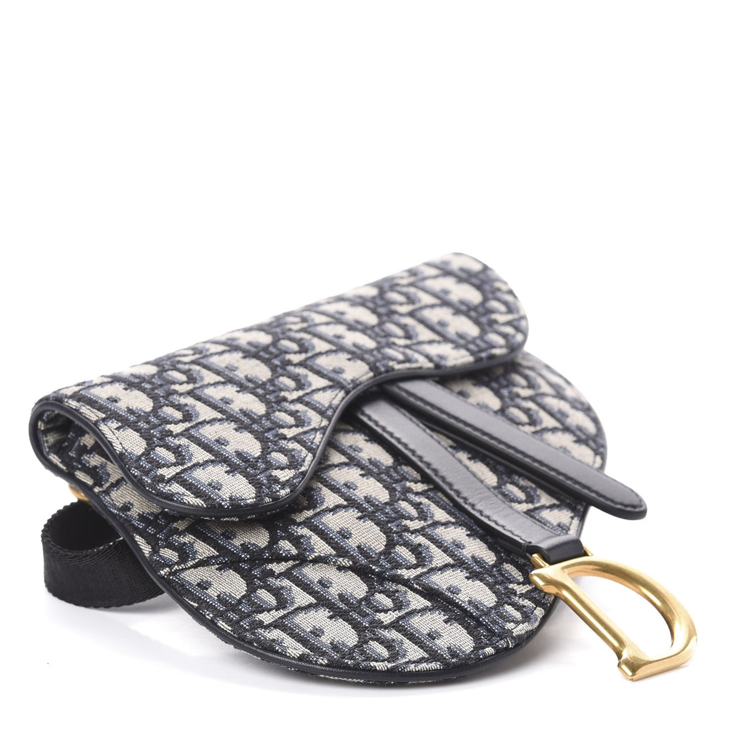 Oblique Saddle Belt Bag Blue
