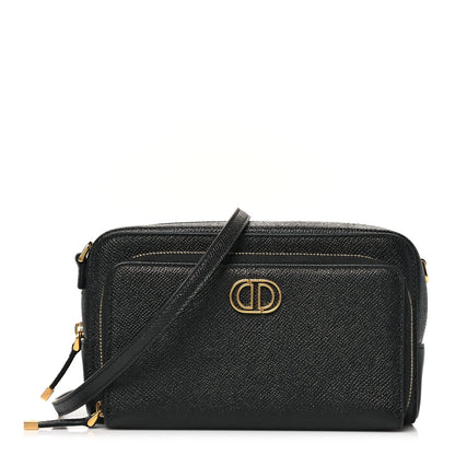 Christian Dior Grained Calfskin Caro Double Pouch Black 1 of 9