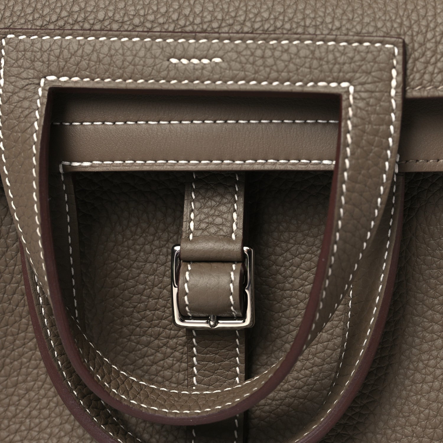 Hermes Taurillon Clemence Halzan 25 Etoupe 7 of 10