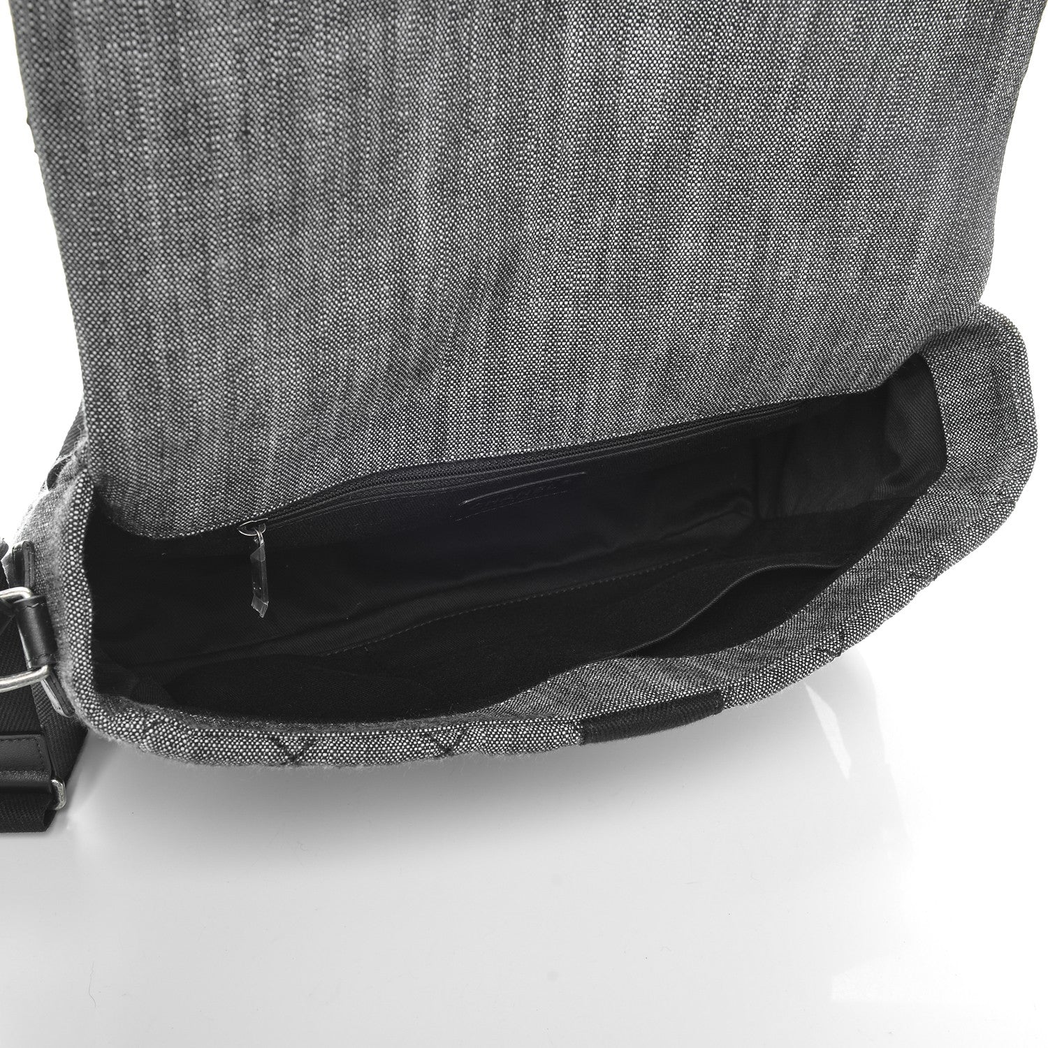 Chanel Denim Quilted Messenger Bag Black 5 of 7