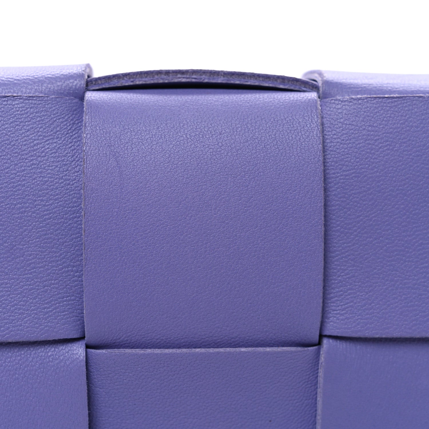 Bottega Veneta Lambskin Maxi Intreccio Cassette Crossbody Bag Wisteria 9 of 11