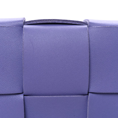 Bottega Veneta Lambskin Maxi Intreccio Cassette Crossbody Bag Wisteria 9 of 11
