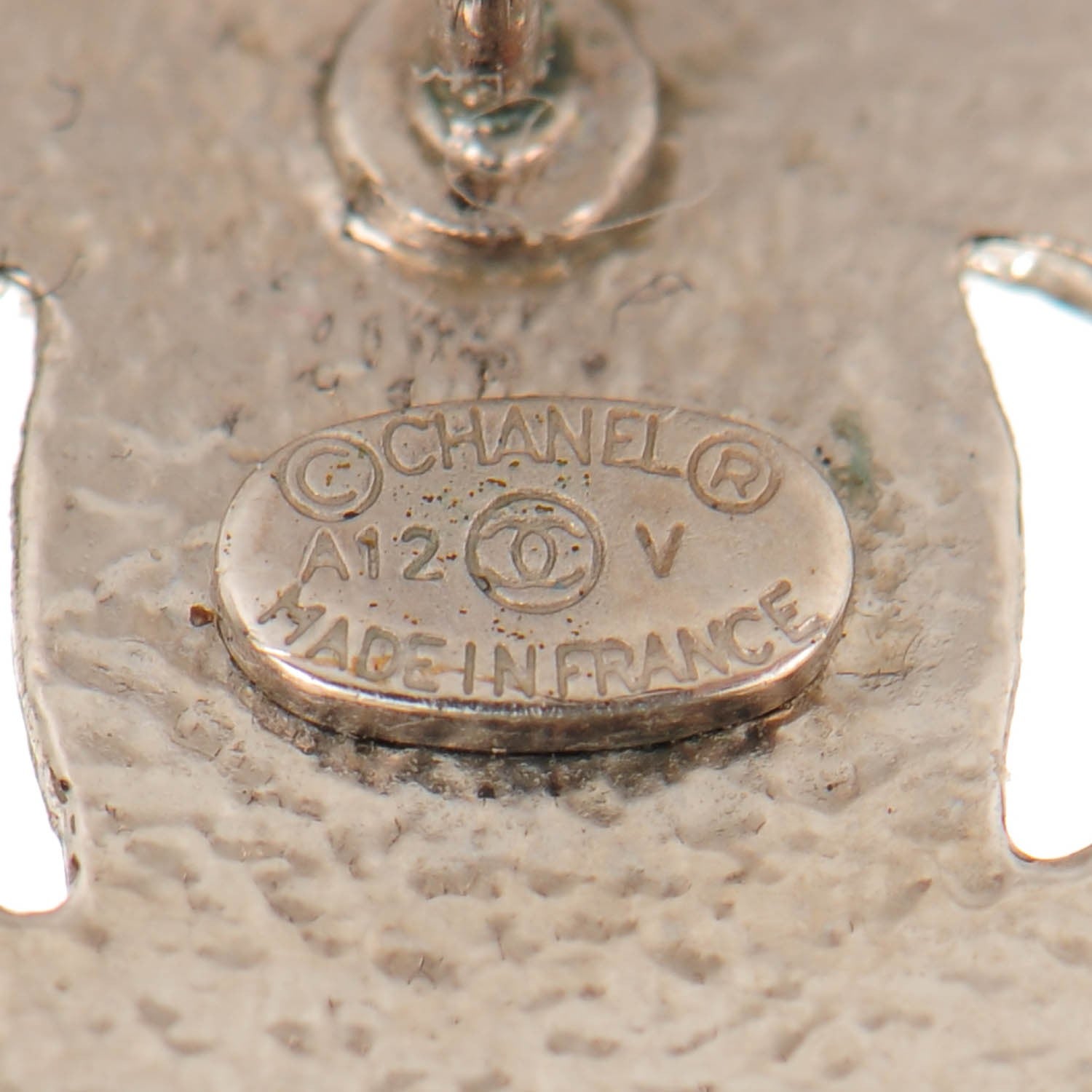 Chanel Crystal CC Earrings Silver 5 of 6