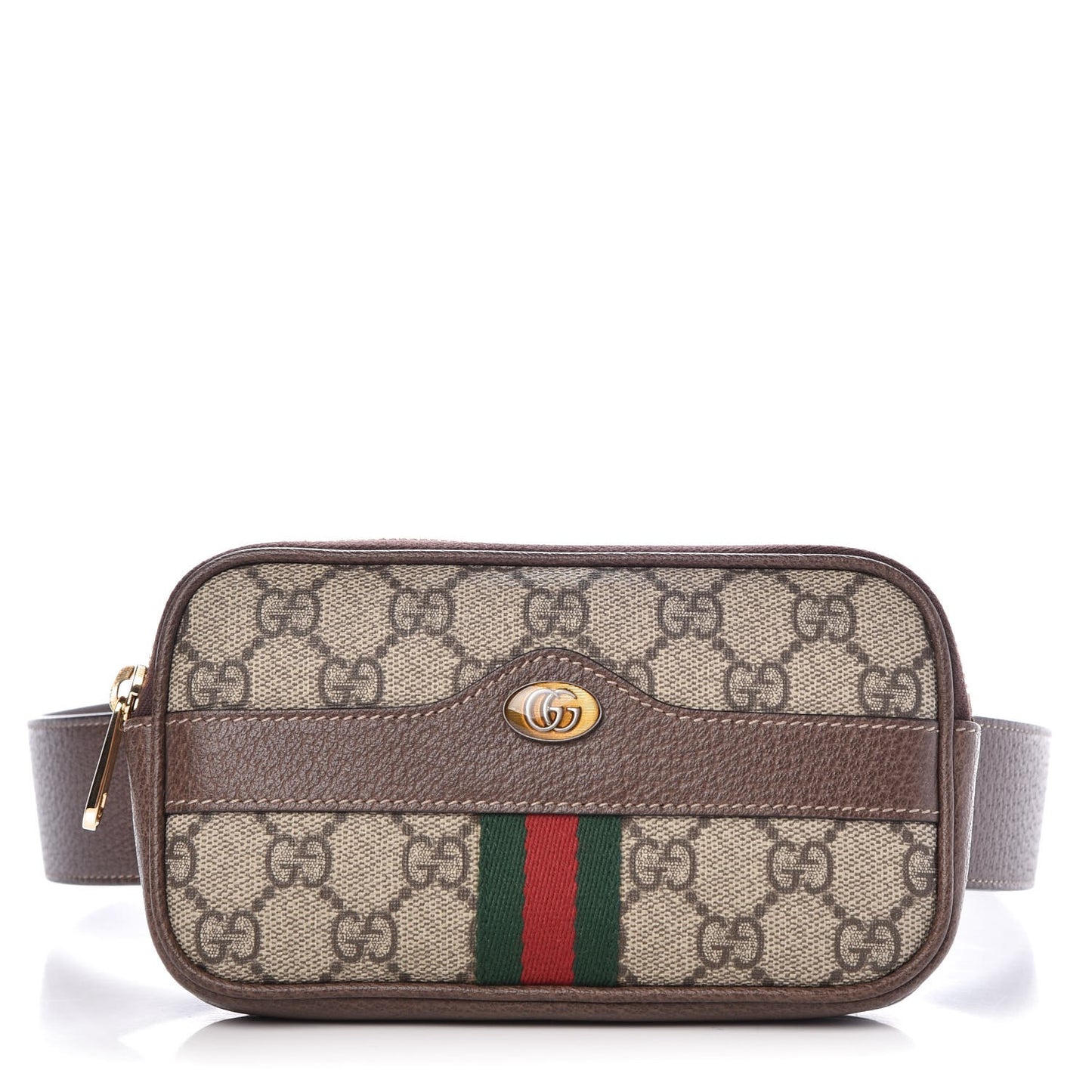 GG Supreme Monogram Ophidia Belted iPhone Case 85 34 Dark Brown