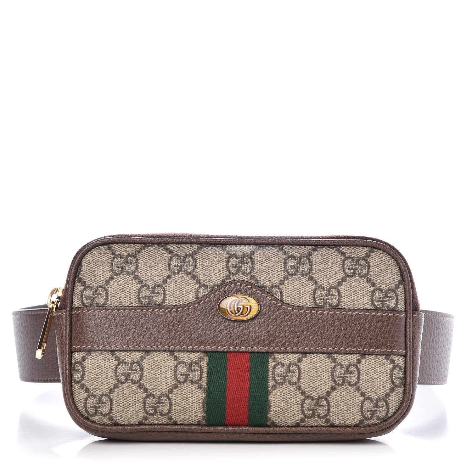 Gucci GG Supreme Monogram Ophidia Belted iPhone Case 85 34 Dark Brown 1 of 8