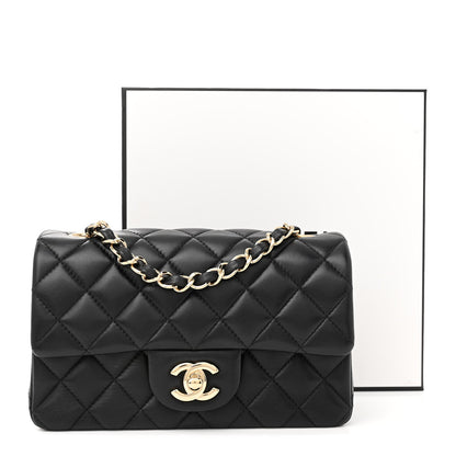 Chanel Lambskin Quilted Mini Rectangular Flap Black 11 of 11