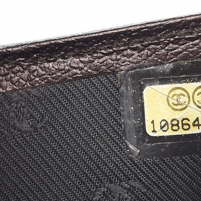 Chanel Grained Calfskin CC Button Compact Wallet Dark Brown 8 of 8