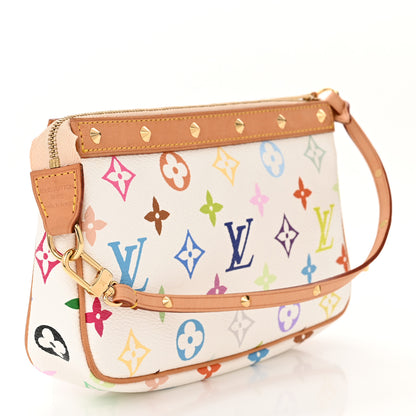 Louis Vuitton Monogram Multicolor Pochette Accessories White 3 of 10