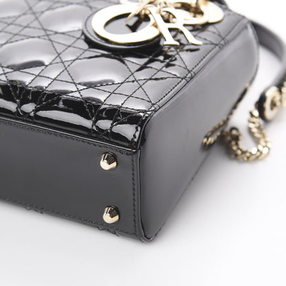 Christian Dior Patent Cannage Mini Lady Dior Black 6 of 8