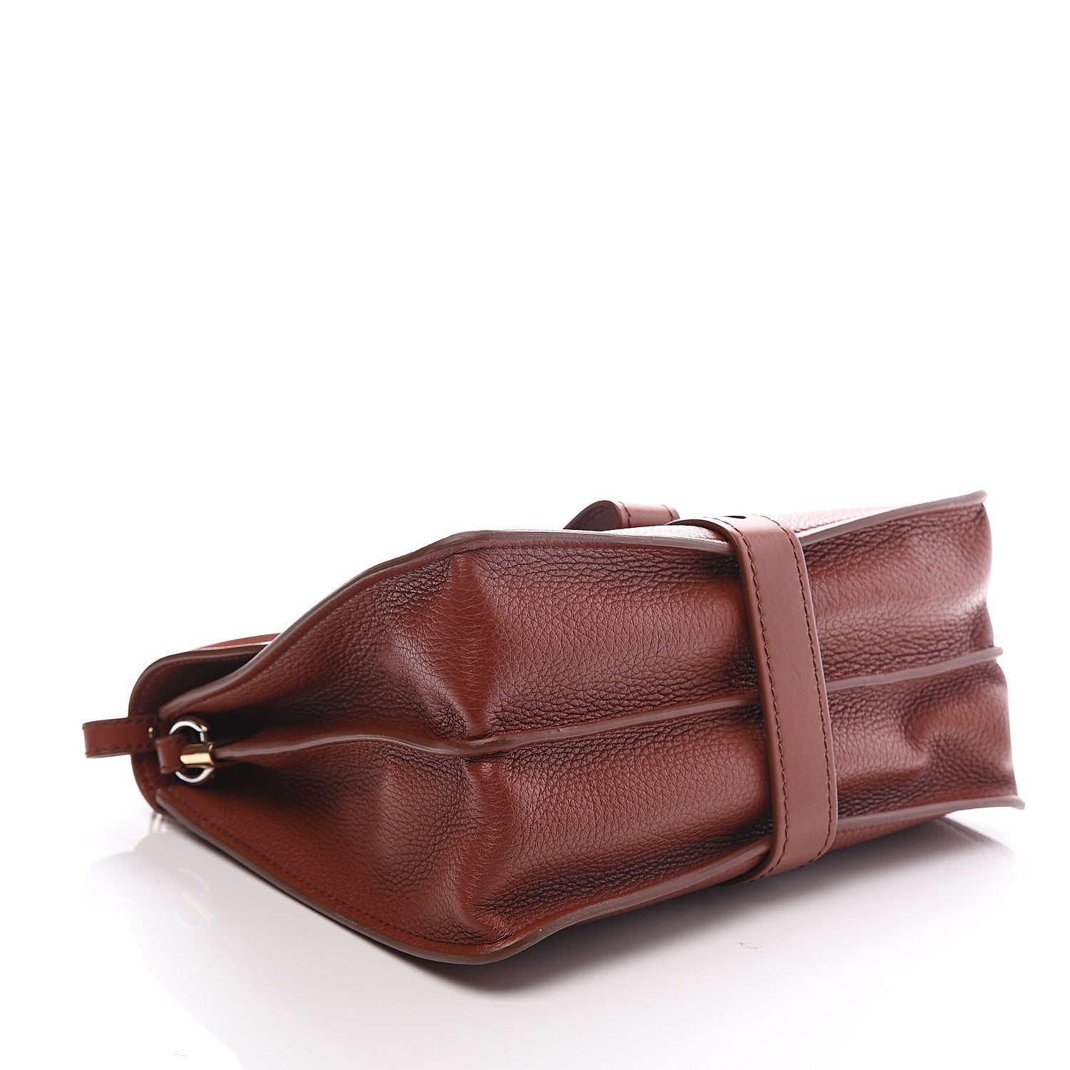 Chloe Shiny Grained Calfskin Medium Aby Day Shoulder Bag Sepia Brown 3 of 10