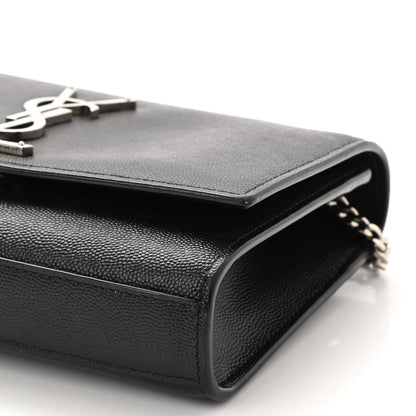 Saint Laurent Grain De Poudre Small Monogram Kate Satchel Black 10 of 10