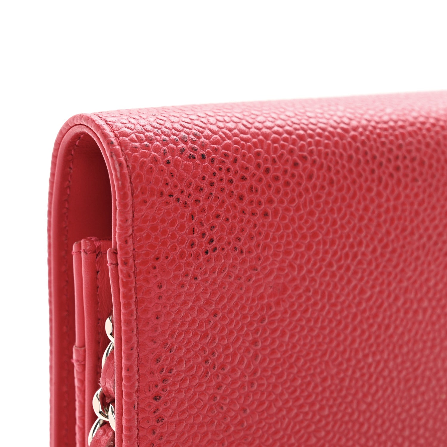 Chanel Caviar Timeless CC Wallet on Chain WOC Dark Pink 11 of 11
