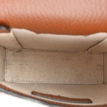 Gucci New Denim GG Monogram Dollar Calfskin Mini Horsebit 1955 Crossbody Bag Blue Tea Cuir Epilog 5 of 14