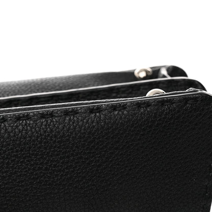Fendi Cuoio Romano Selleria Chamois Small Peekaboo I SEE U Satchel Black Camel Sunflower 15 of 16