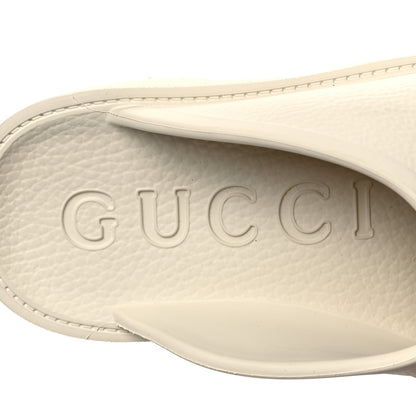 Gucci Rubber GG Monogram Perforated Elea Platform 55mm Lug Sole Sandals 37 Mystic White 8 of 10