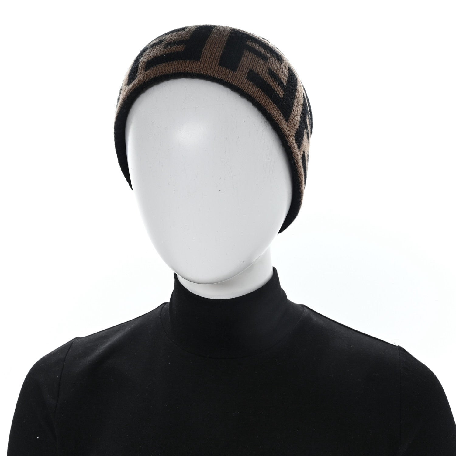 Fendi Wool Knit Zucca Beanie Tortora 2 of 7