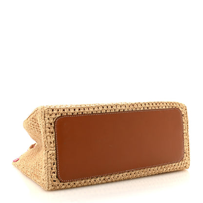 Louis Vuitton Raffia Calfskin Forte Del Marmi OnTheGo MM Natural Fuchsia 5 of 13