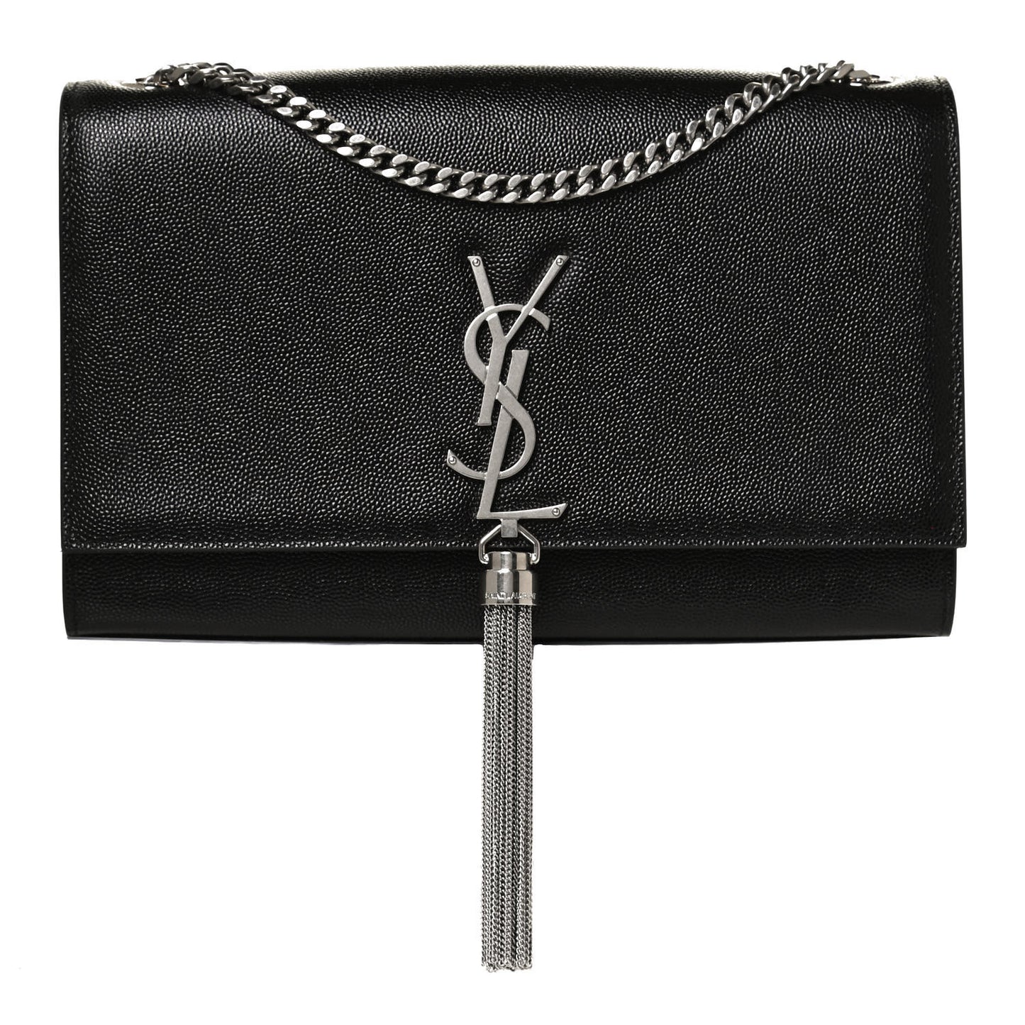Grain De Poudre Medium Classic Monogram Kate Tassel Satchel Black