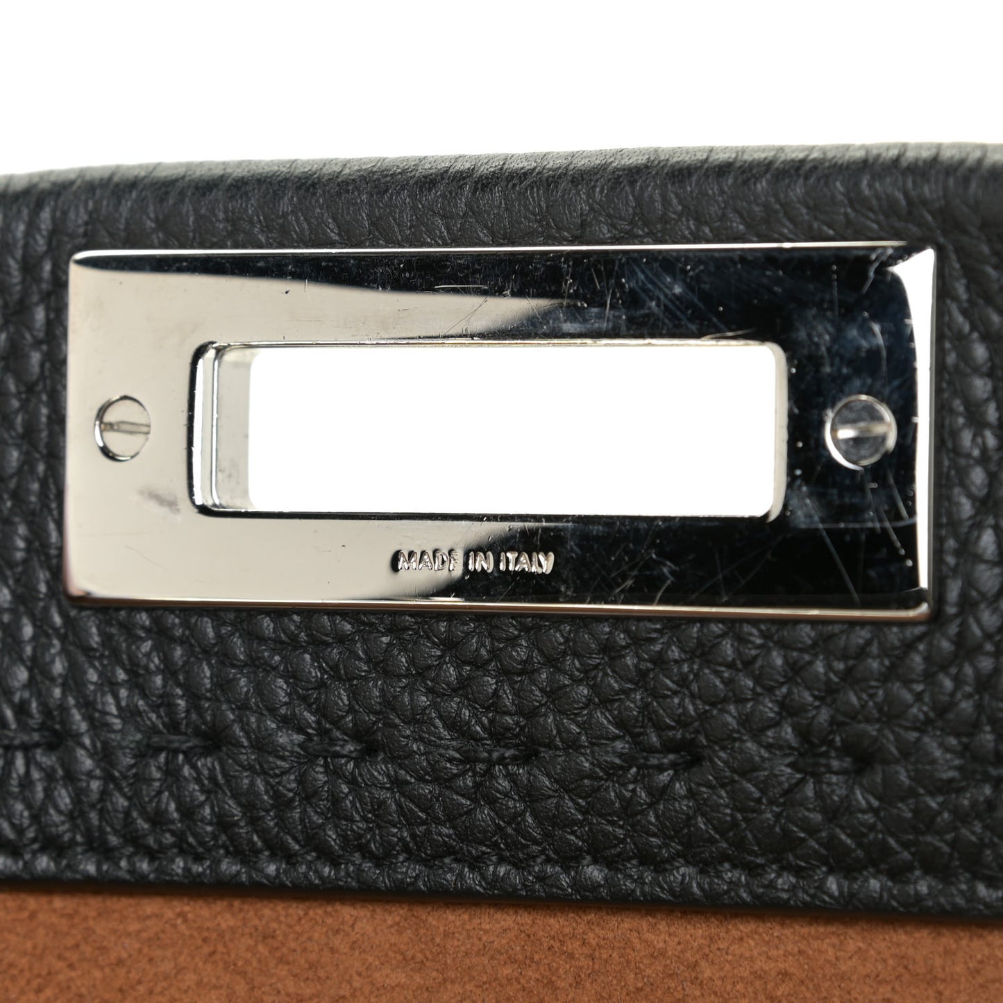 Cuoio Romano Selleria Bi-Color Large Peekaboo Iconic Satchel Black Mou