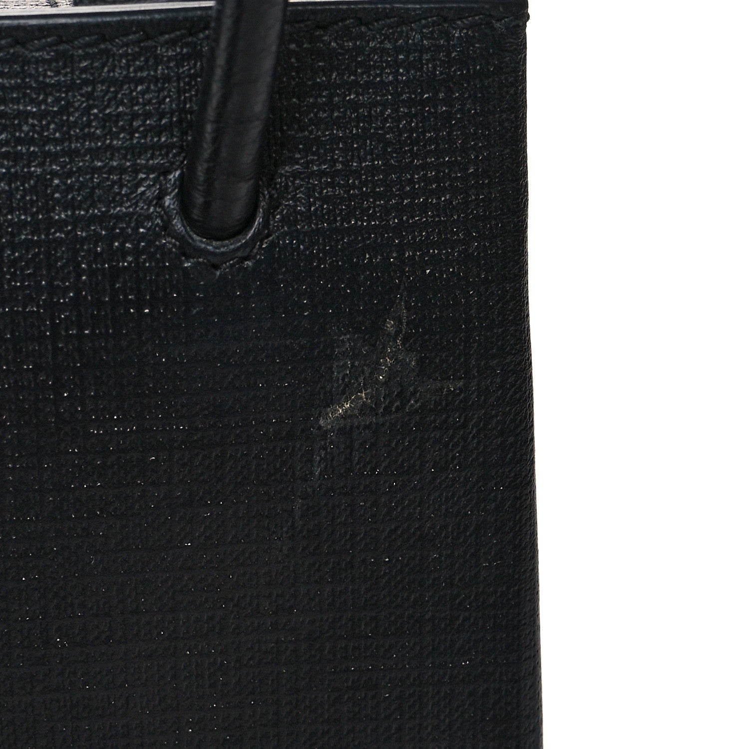 Balenciaga Squared Calfskin Logo Shopping Phone Holder Bag Black 11 of 12
