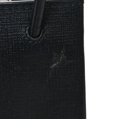 Balenciaga Squared Calfskin Logo Shopping Phone Holder Bag Black 11 of 12