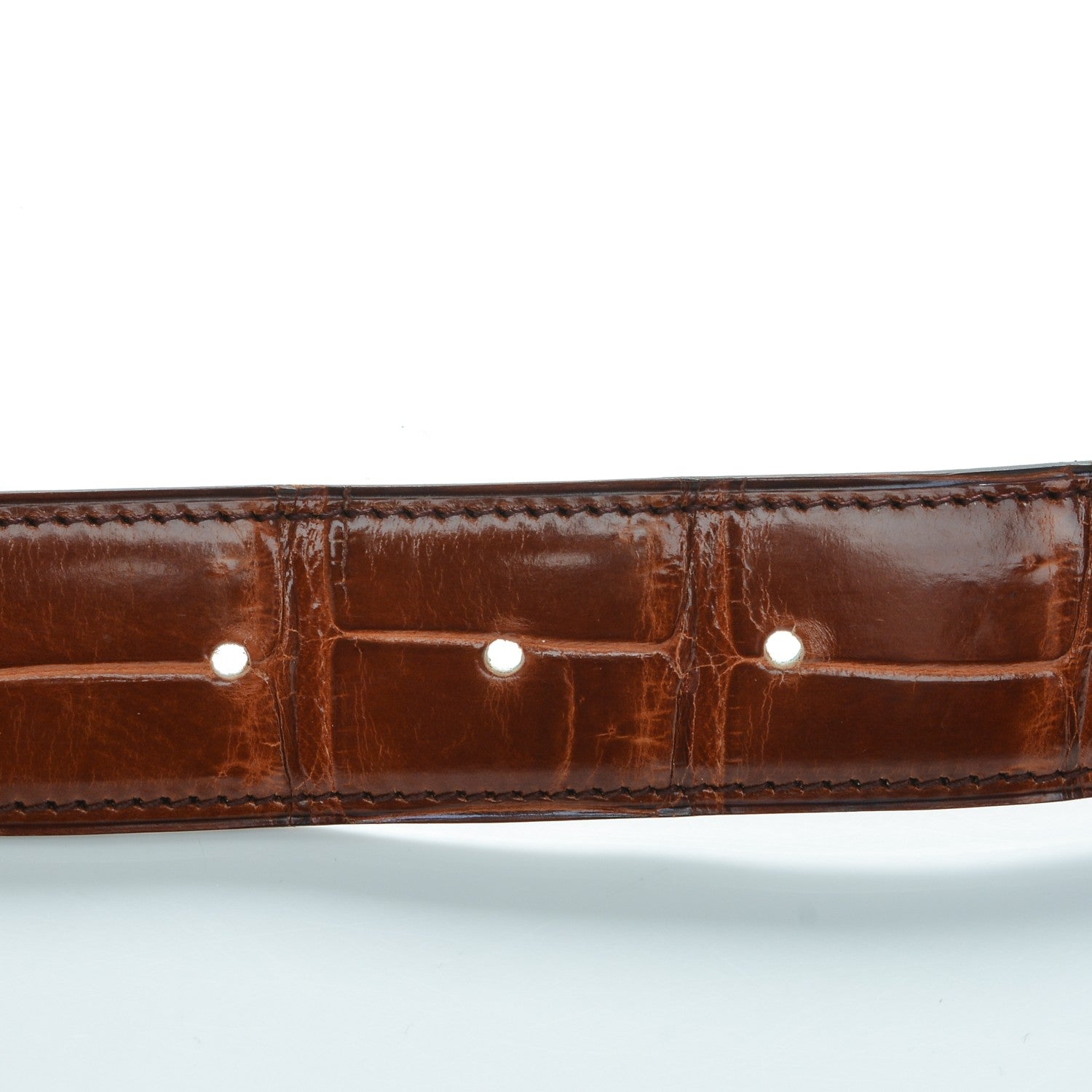 Hermes Shiny Porosus Crocodile 32mm Belt Strap 105 Etrusque 5 of 5
