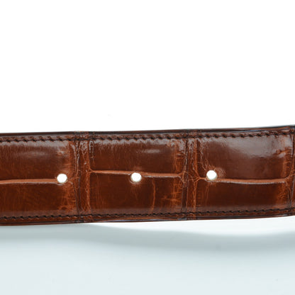 Hermes Shiny Porosus Crocodile 32mm Belt Strap 105 Etrusque 5 of 5