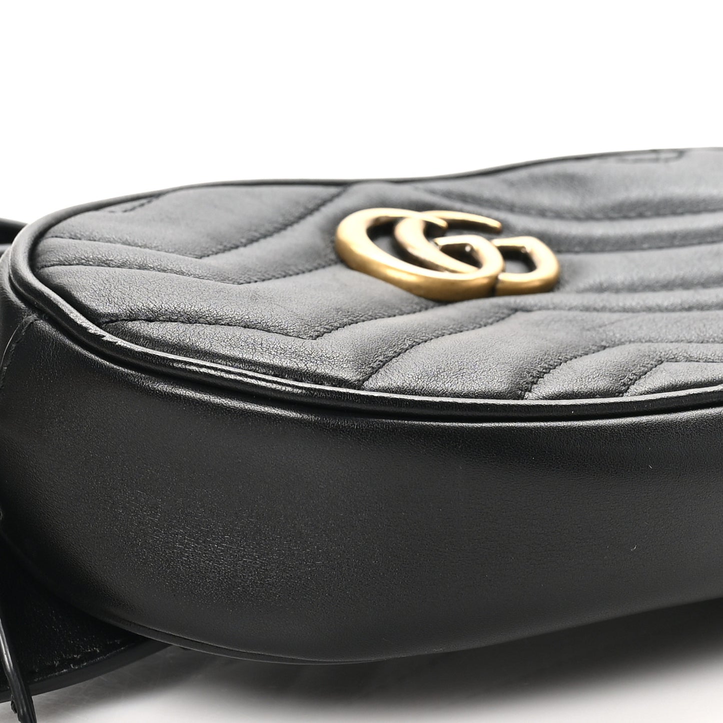 Calfskin Matelasse GG Marmont Belt Bag 75 30 Black