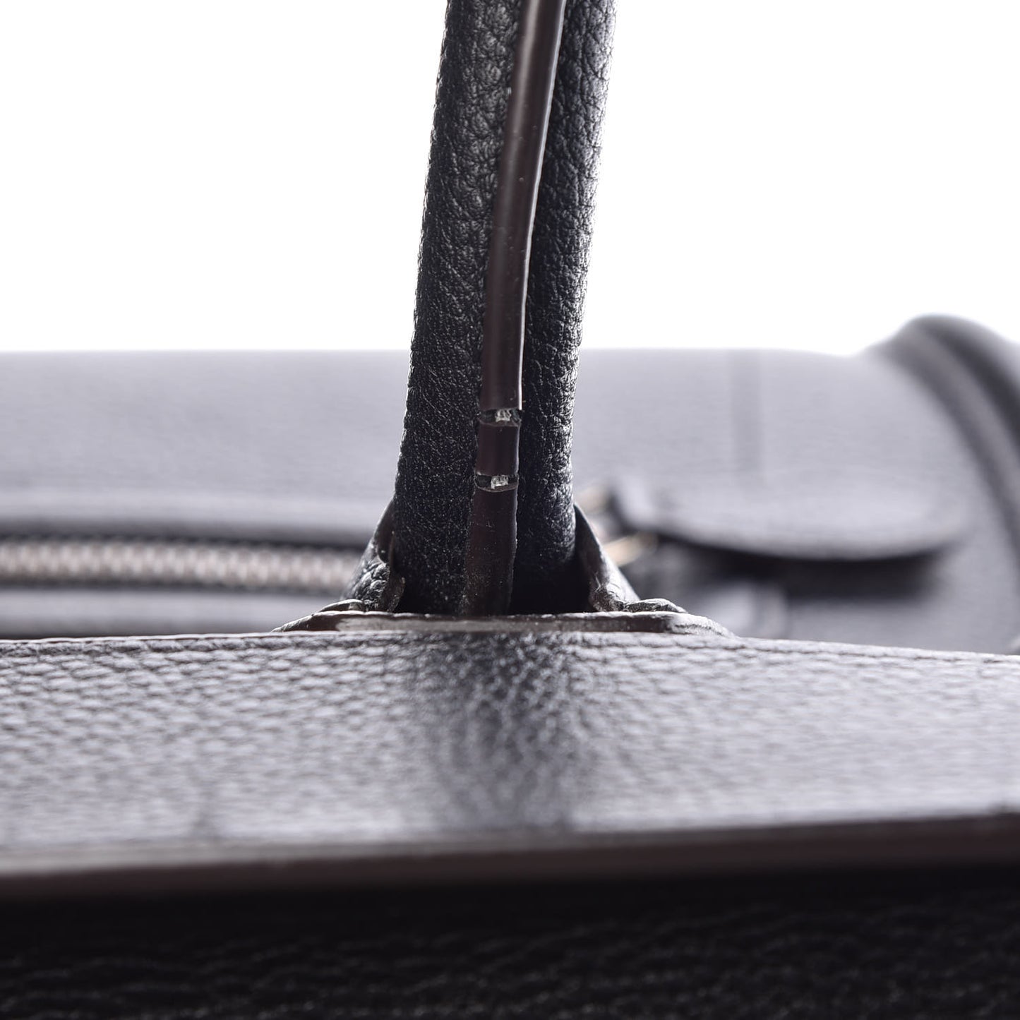 Drummed Calfskin Mini Luggage Black