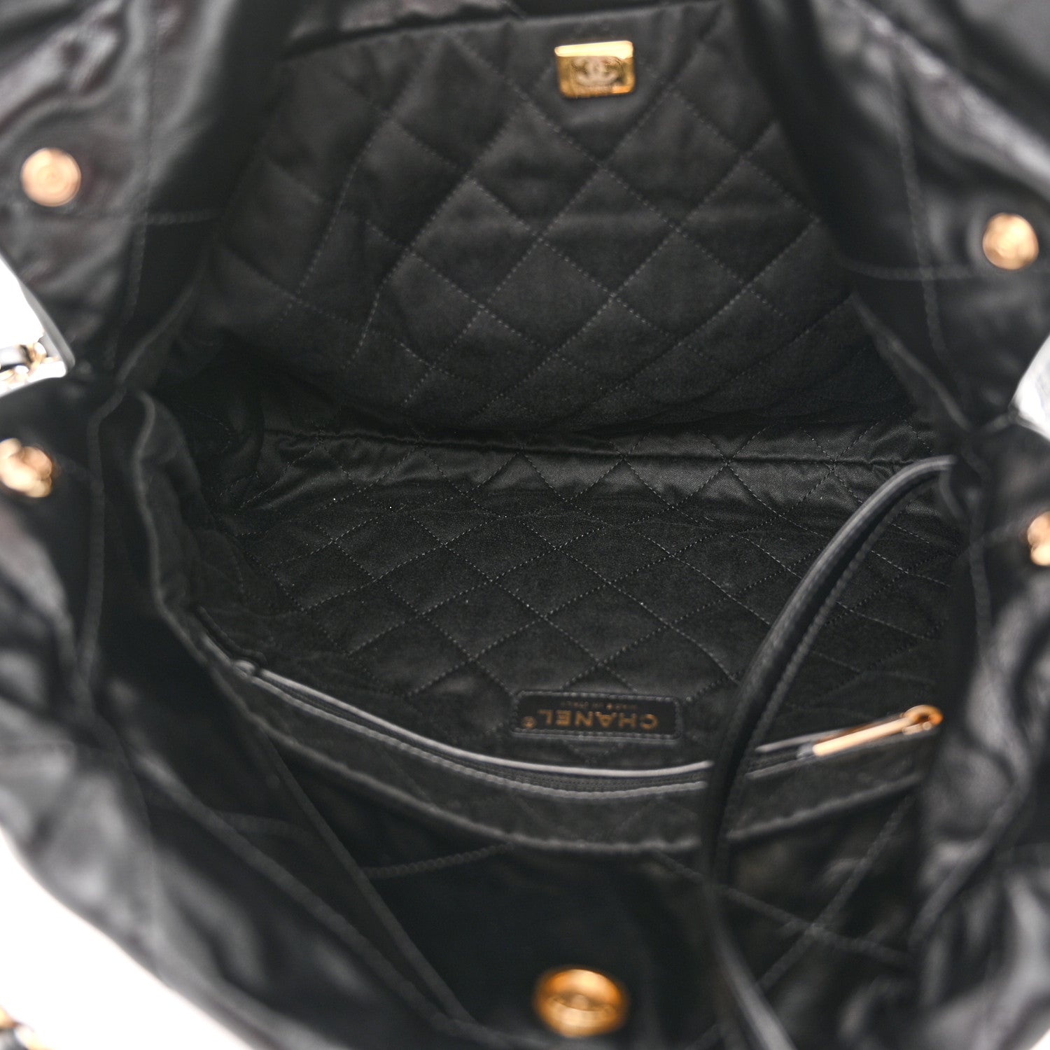 Chanel Shiny Calfskin Quilted Small Chanel 22 Black 6 of 13