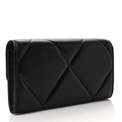 Chanel Lambskin Quilted Chanel 19 Flap Wallet Black 3 of 8