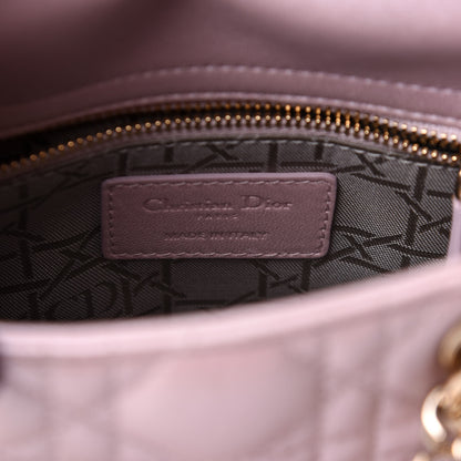 Christian Dior Metallic Lambskin Cannage Mini Lady Dior Lotus 8 of 12