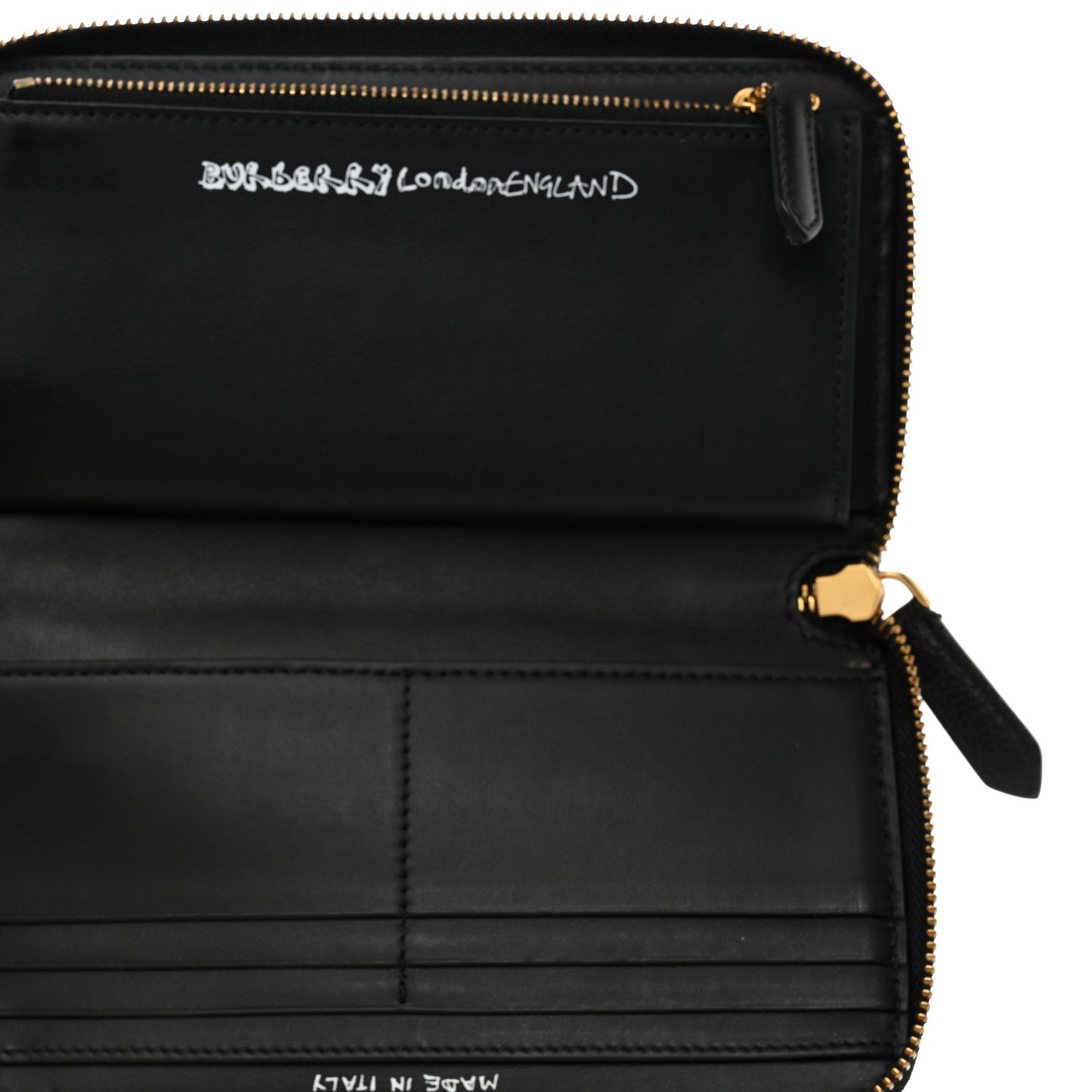 Coated Canvas Mega Check Sketchbook Doodle Zip Wallet Black