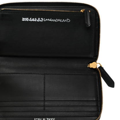 Burberry Coated Canvas Mega Check Sketchbook Doodle Zip Wallet Black 5 of 11