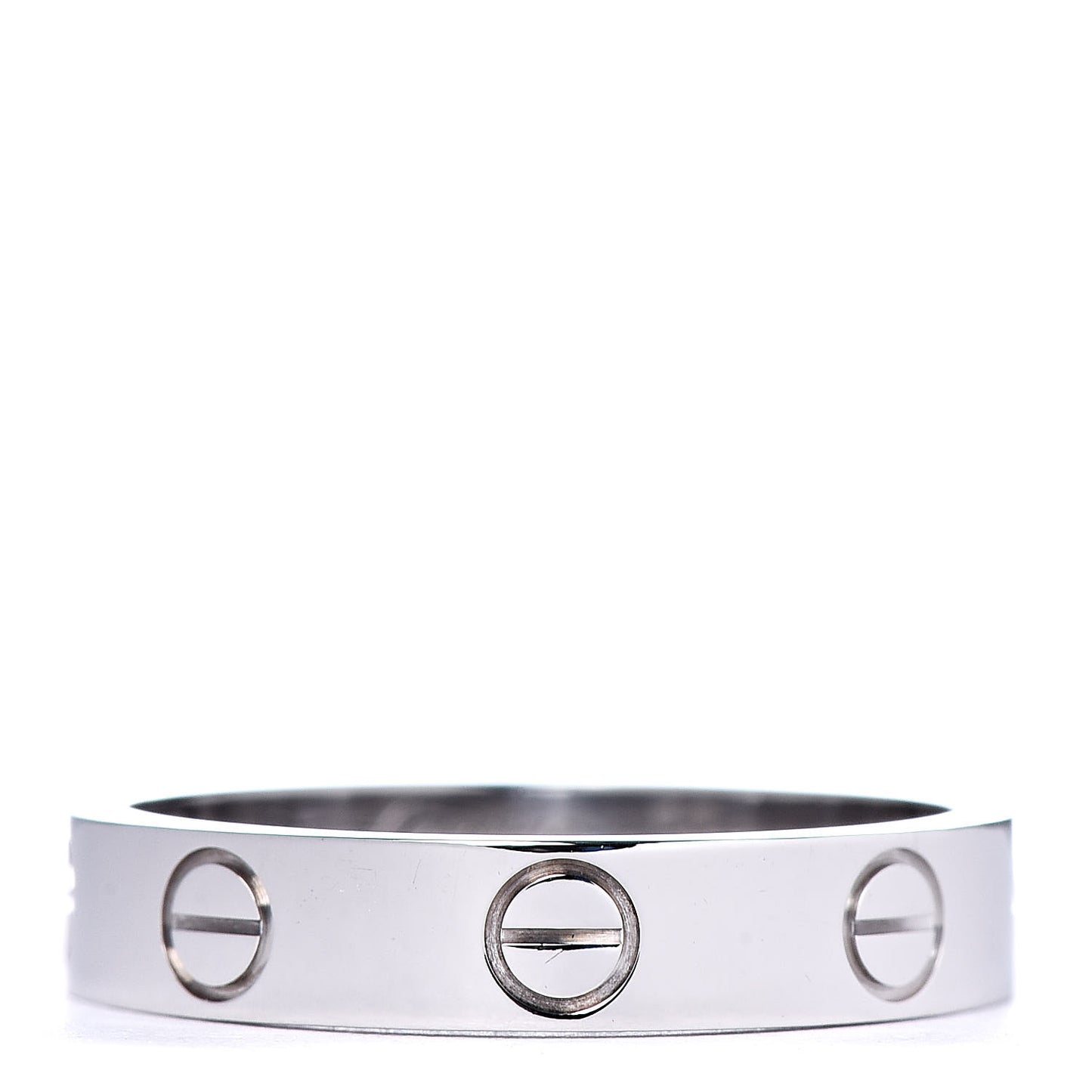 18K White Gold 3.5mm LOVE Wedding Band Ring 50 5.25