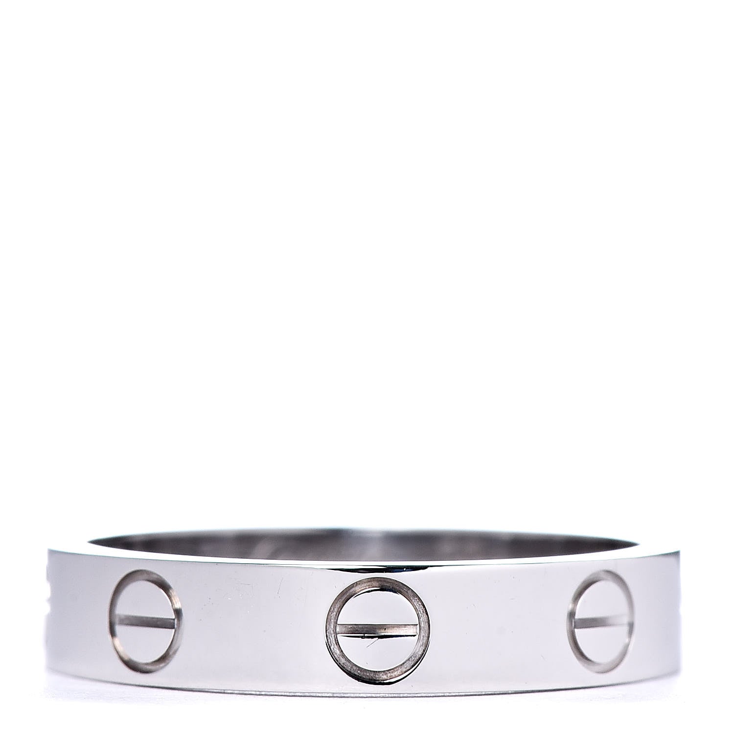 Cartier 18K White Gold 3.5mm LOVE Wedding Band Ring 50 5.25 1 of 5