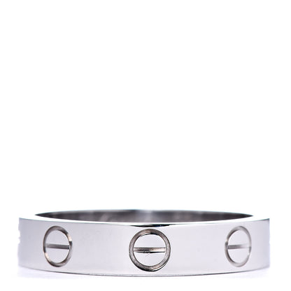 Cartier 18K White Gold 3.5mm LOVE Wedding Band Ring 50 5.25 1 of 5