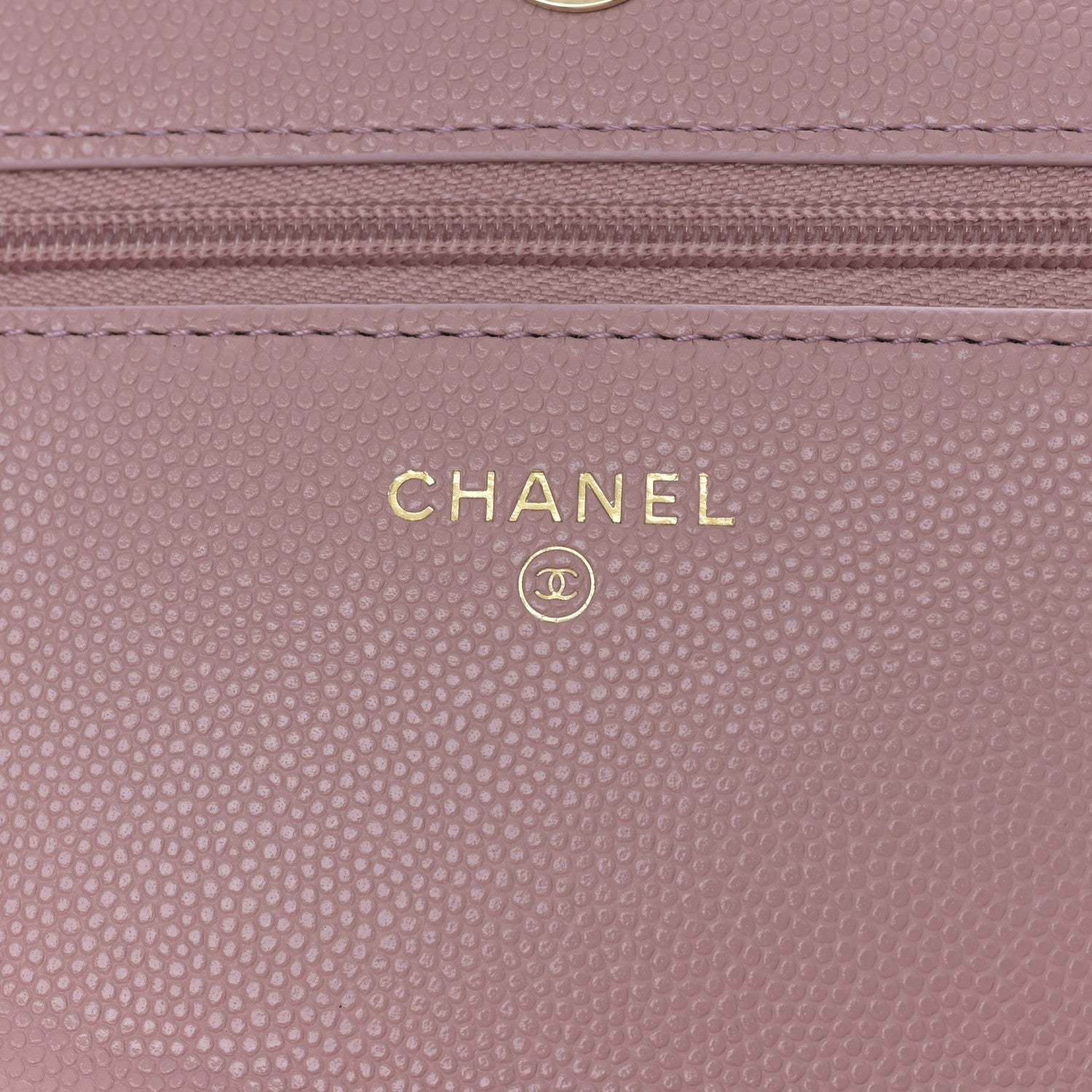 Chanel Shiny Caviar Enamel Quilted CC Wallet On Chain WOC Pink 6 of 10