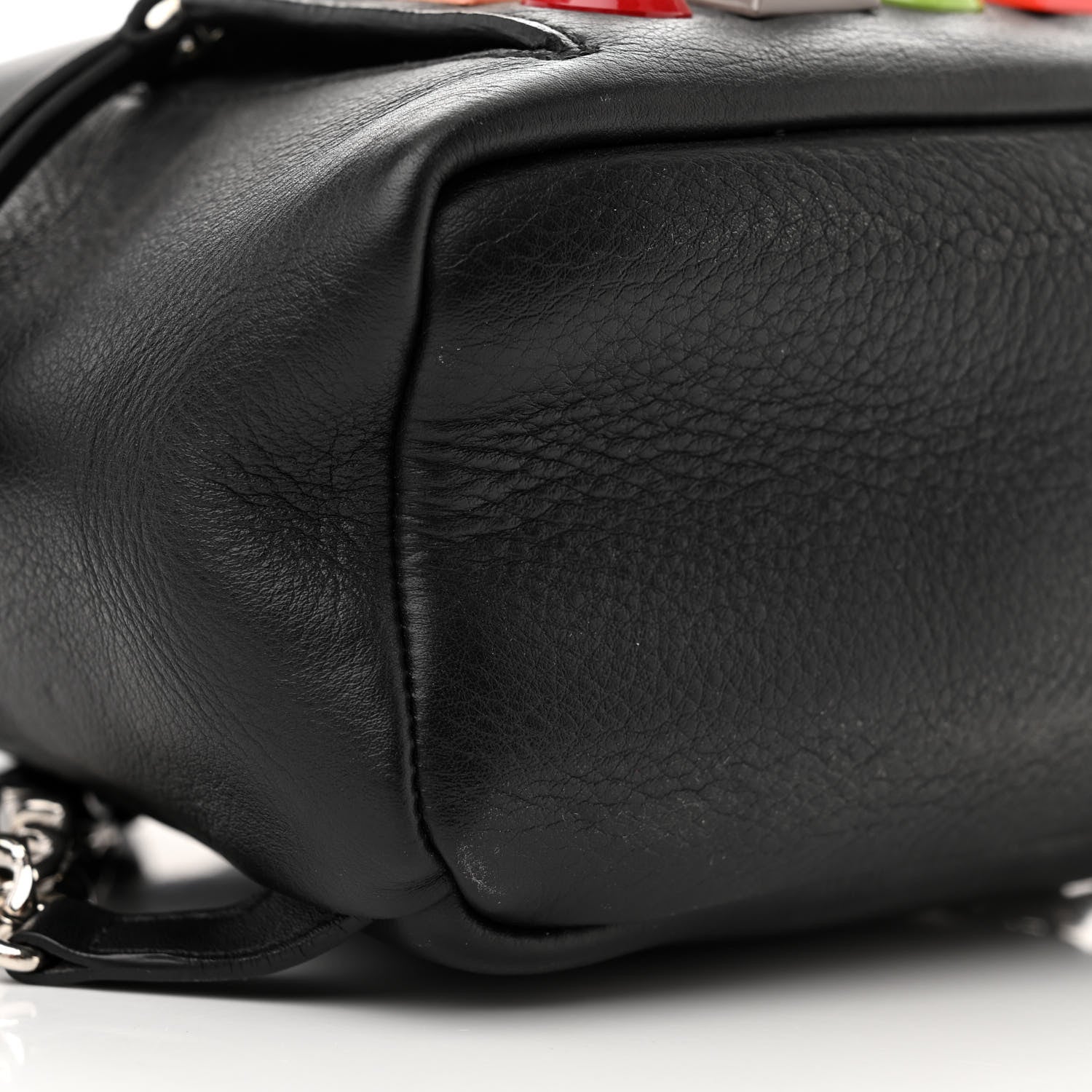 Fendi Vitello Dolce Studded Mini Backpack Black Multicolor 8 of 13